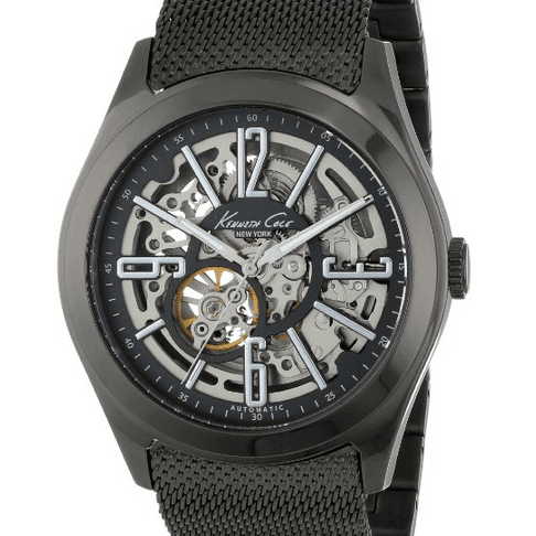 The combination of the shown inner workings of this watch along with its stainless steel link band make it both modern and easy on the eyes. It's well worth the price if you can find it for around $200.