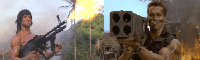 This arguably marked the beginning of the long-but-friendly rivalry between Hollywood's biggest action stars.