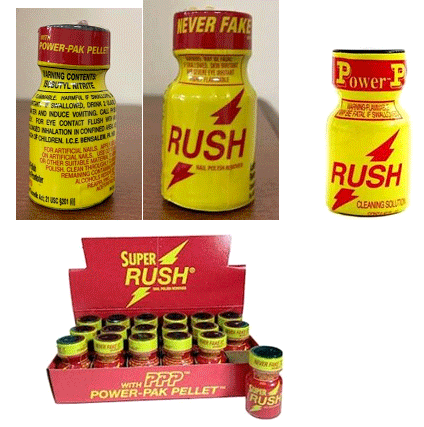 Rush, a nitrite sold in sex stores, has been flagged by the FDA as a dangerous inhalant that should not be used.