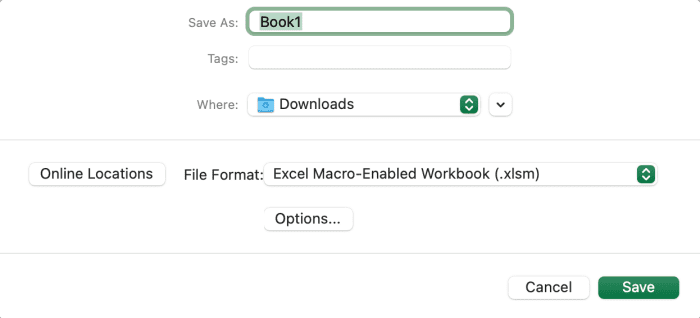 The only way to operate Excel workbooks with macros is to save the files as macro-enabled workbooks.