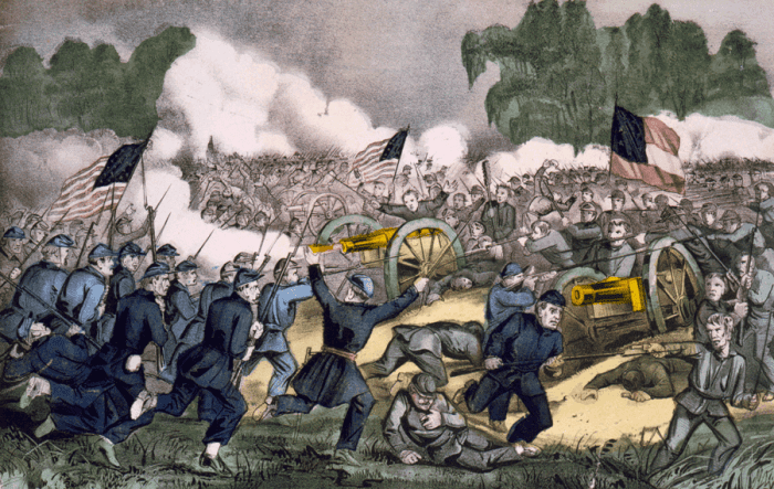 The Battle of Gettysburg during the American Civil War. Jackie was very interested in the history of the war.