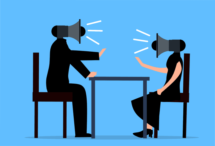 Arguments are a typical feature in interactions of immature adults.