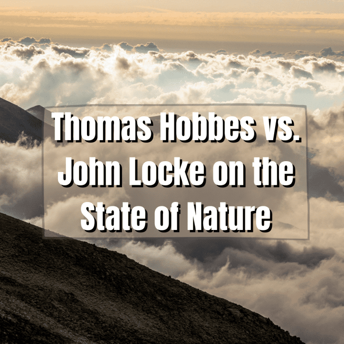 compare and contrast thomas hobbes and john locke state of nature