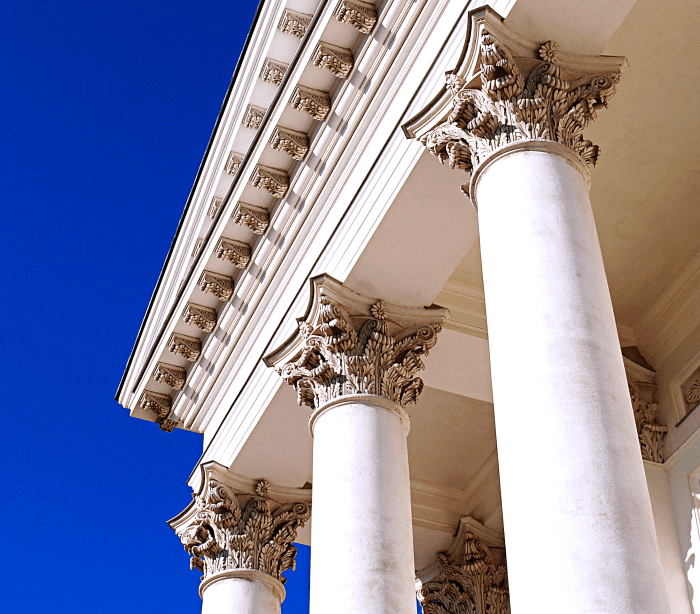 Corinthian order seen in Helsinki Lutheran Cathedral.