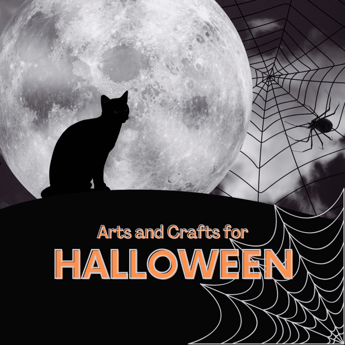 Here are 46 different arts and crafts projects to do during Halloween time.