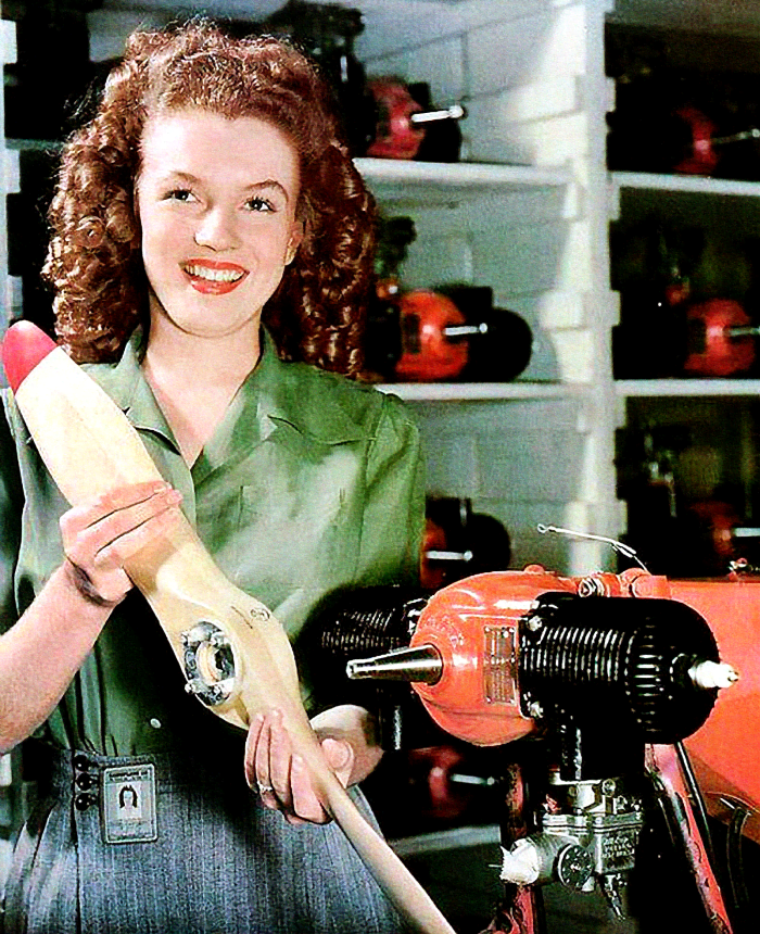 Marilyn Monroe as Norma Jeane Dougherty in the June 26, 1945, edition of Yank, the Army Weekly.