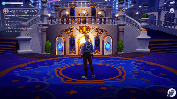 What you see ahead are the different realms you can access from the iconic Disney castle.