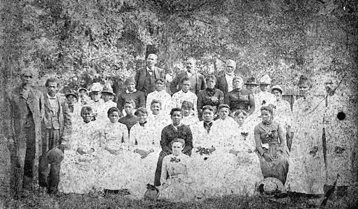 A Juneteenth celebration at Emancipation Park in 1880. Black Americans were not given the right to vote until 1870 with the passage of the 15th Ammendment.