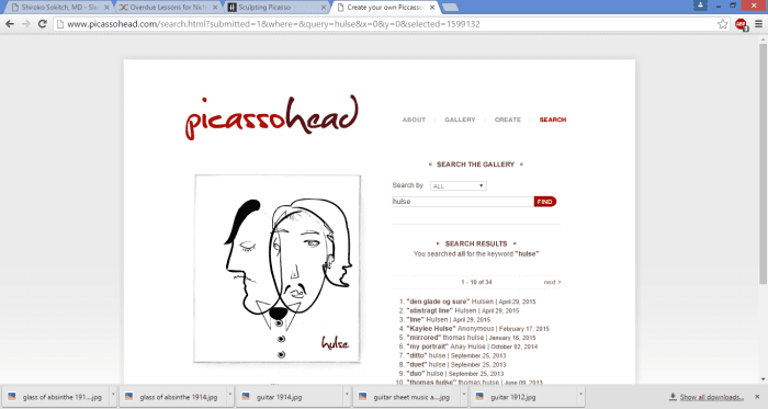 Each student had to create at least images that were to be used for their sculpture. This website can be used for each of the particular assignments.
