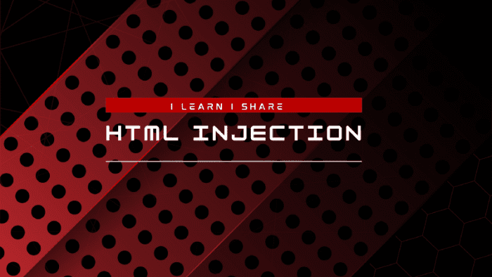 HTML injection is a security vulnerability that allows an attacker to inject HTML code into web pages.