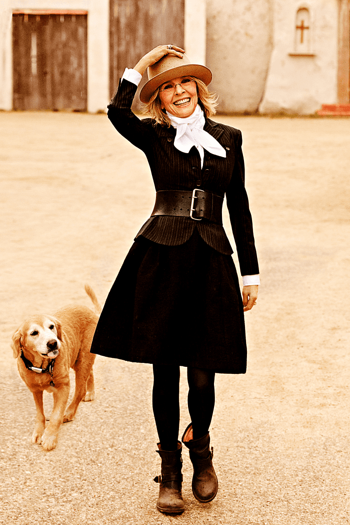 The fabulously fashionable Diane Keaton starred with Bette Midler and Goldie Hawn in "The First Wives Club" (1996)