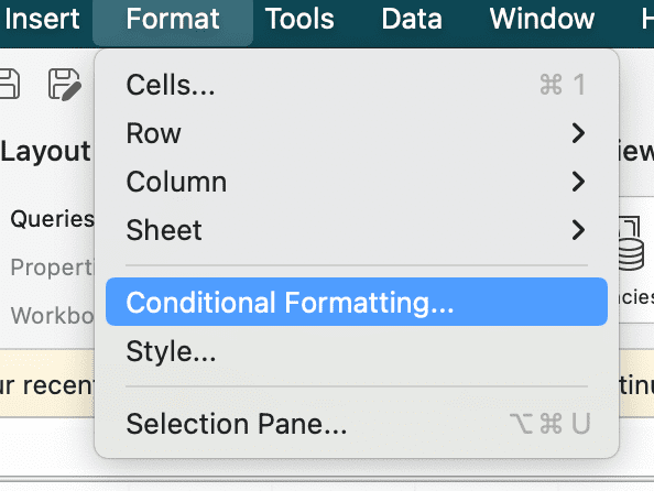 Conditional Formatting