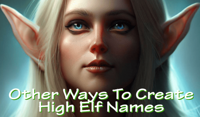 100 High Elf Names HobbyLark   High Elf Names For High Elves 