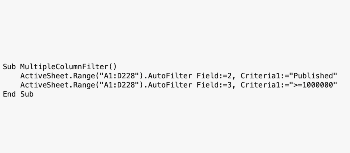 Excel Visual Basic Code Examples That Filter Data - HubPages