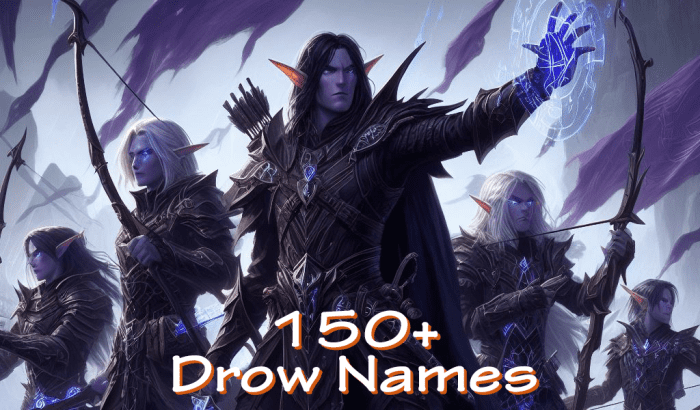 150 Drow And Dark Elf Names HobbyLark   Drow Names For Drow Elves 