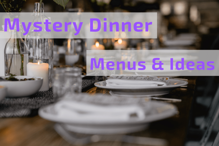 Mystery Dinner menu 's en ideeën