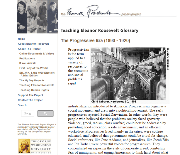 The early progressives rejected Social Darwinism. In other words, they were people who believed that the problems society faced (poverty, violence, greed, racism, class warfare) could best be addressed by providing good education, a safe environment,