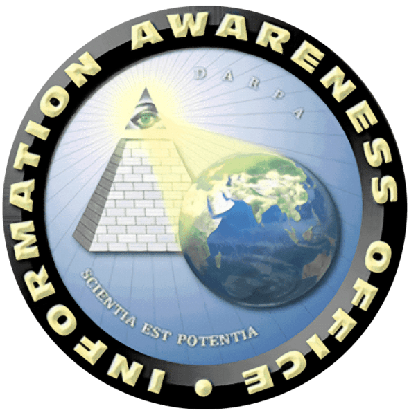 Creepy logo of the Information Awareness Office, an agency reportedly scrapped by the US government.