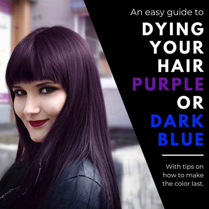 This article will guide you through the process of dying your hair purple or dark blue, complete with plenty of photos along the way.