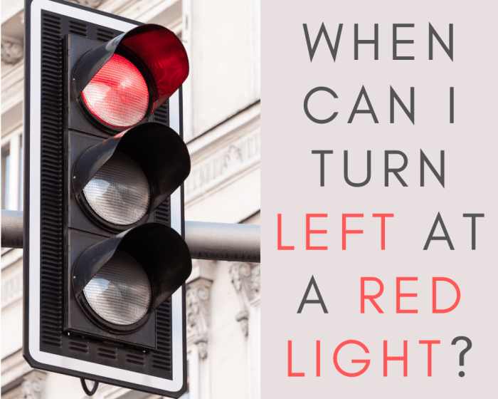 hvor og når kan du ta til venstre på rødt lys?