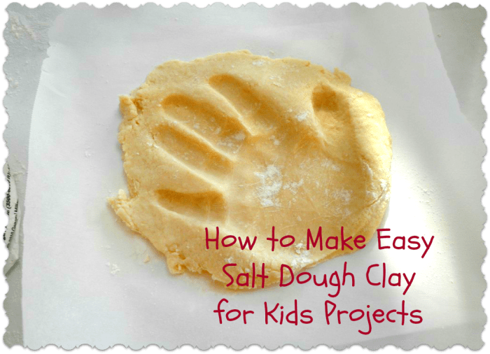 How to make easy salt dough clay for kids and children with just flour, water and salt. So easy!