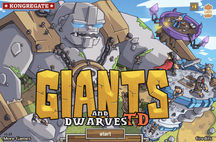 Giants and Dwarves TD created by LabuGames and hosted by Kongregate. Images used for educational purposes only.