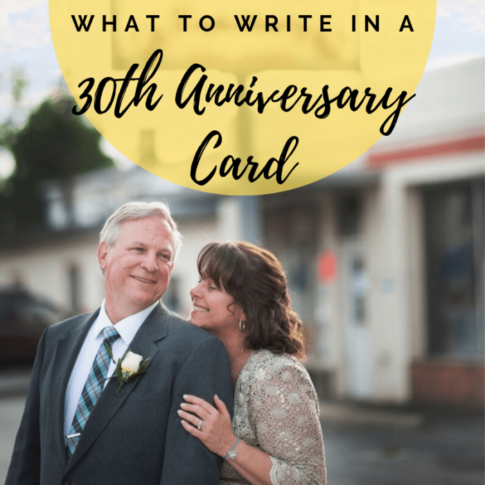 30 de ani de căsnicie este o piatră de hotar uriașă! Fie că îi scrieți soțului dvs. sau unui cuplu fericit, faceți ca mesajul dvs. să conteze. 
