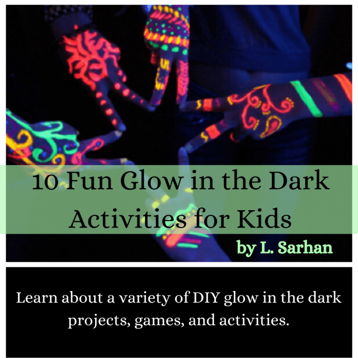 This article gives 10 examples of simple glow in the dark activities that provide hours of family-friendly fun.