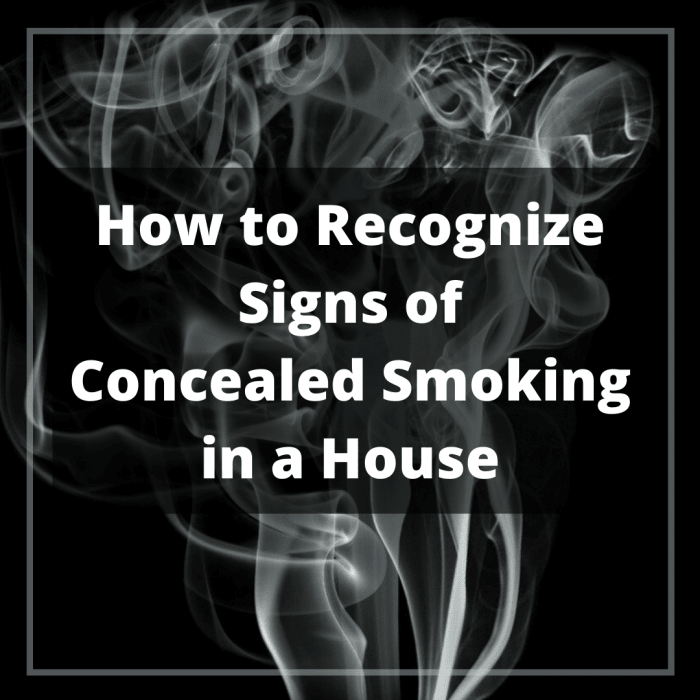 Is the realtor trying to hide tobacco and nicotine smells in the house they're selling? Find out how to recognize the signs.