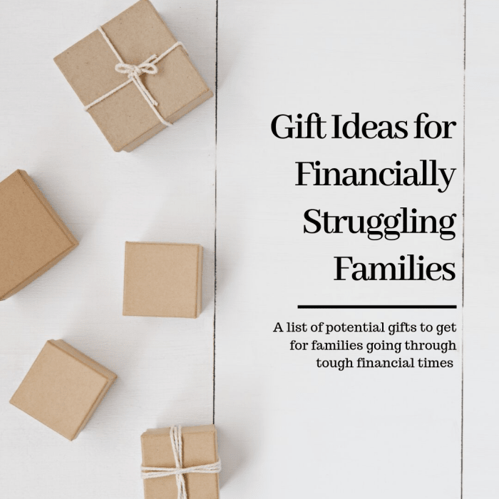 This article will list many different practical gifts to get for families that are struggling financially.