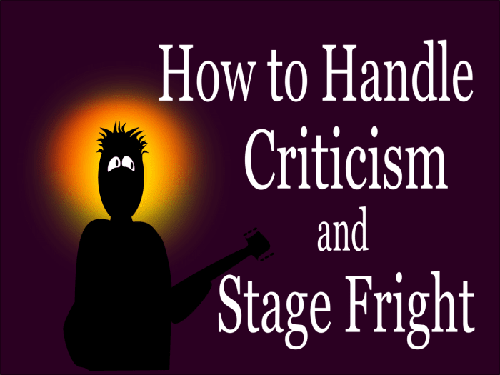 As a guitar player it is important to learn how to deal with the criticism and negativity that comes with playing in public.