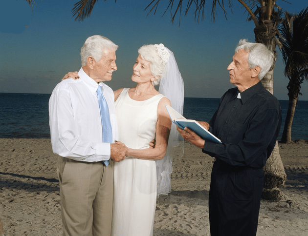 Yes, you can wear a white wedding dress, a stunning bit of glitterati, or even a smart suit. Up to you!