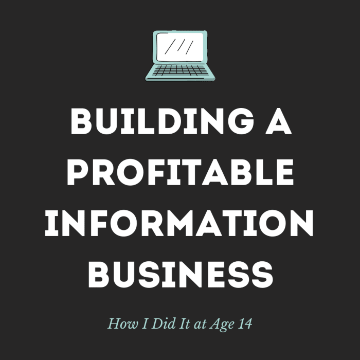 Read my story of how I started a successful information business as a teenager, and get advice on how to make such a business profitable.