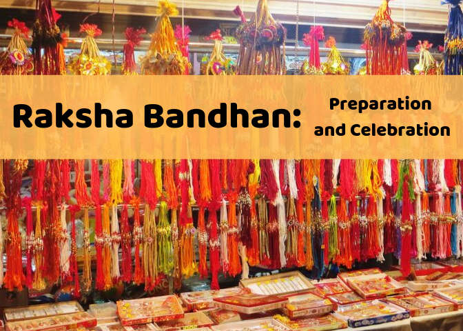 A stall sells rakhis and other items for Raksha Bandhan. Learn more about this holiday celebrating siblings and other relationships!