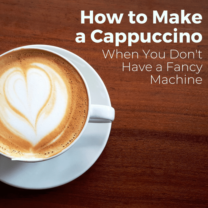 This article will provide you with a recipe for making a quality cappuccino, even if you don't have an espresso machine.