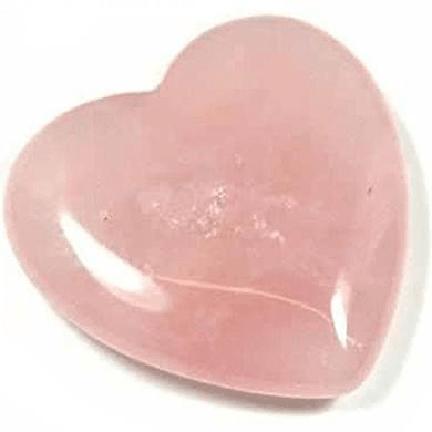 Rose quartz often is cut into a heart shape as it brings love into our lives, or keeps our hearts open to healing in hard times.