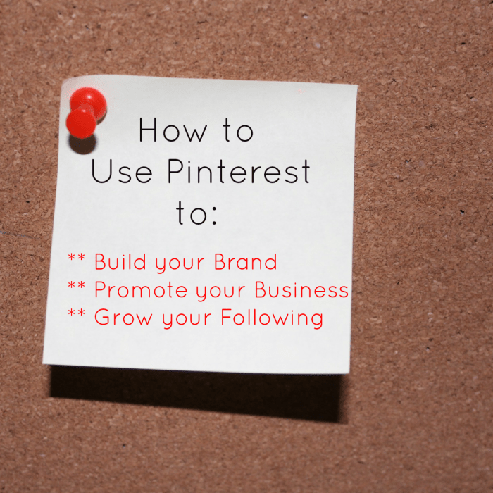 How to Use Pinterest to: Build your Brand, Promote your Business, and Grow your Following.