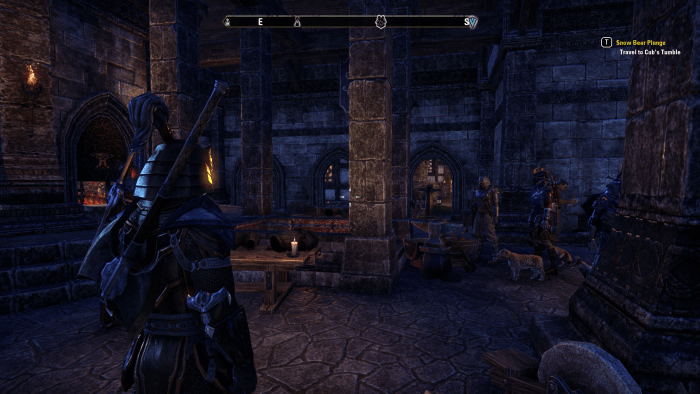A crafting area where you can typically find two or three different crafting benches.