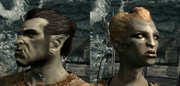 Orcs and Elves are best handled by minimizing the differences between their given features and human features.