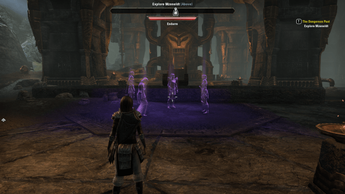 Discovering past events of daring explorers of Mzeneldt during The Dangerous Past quest in The Elder Scrolls Online.