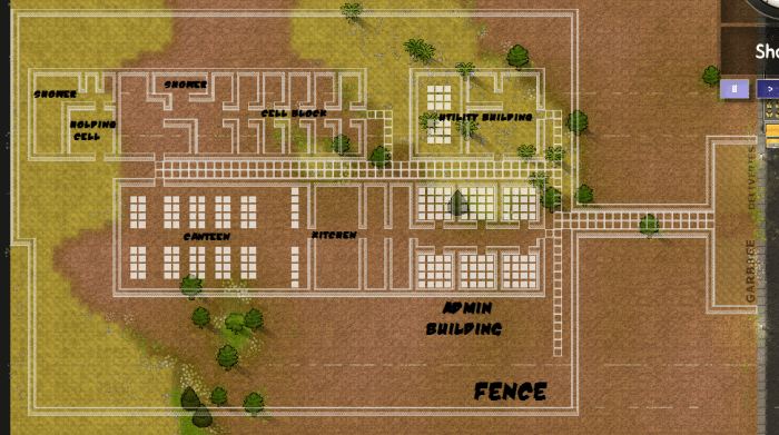 prison architect workshop size