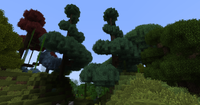 The new trees can come in many shapes, including huge bulbs on top of thick stems, massive swirls that can hide several houses underneath, and great ropes of foliage that spiral out from the top of the tree.