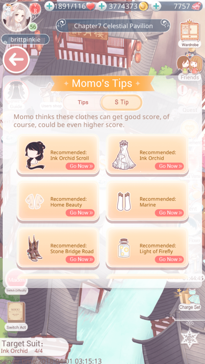 Yeah, you might look like a mess after wearing all that Momo suggests, but his tips will give you the highest score!