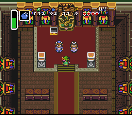 The Sanctuary from "A Link to the Past" looks very much like a Christian church.