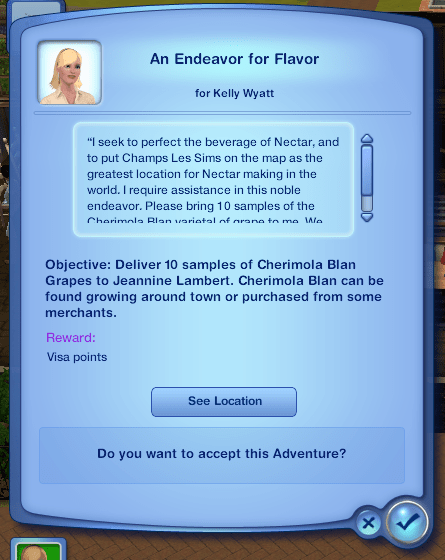 The opening screen for the "An Endeavor for Flavor" quest. Learn how to complete this quest easily with the help of this walkthrough.
