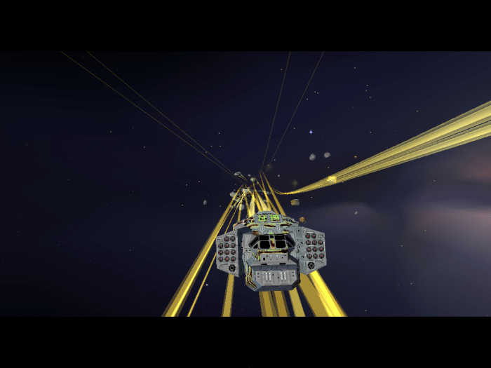"Homeworld" takes place in space. Use spaceships to gather resources, research technologies and more!