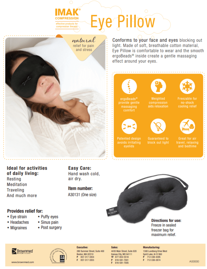 My Review of the IMAK Compression Eye Pillow (Weighted Eye Mask