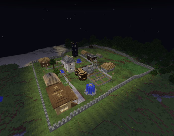 Having a fence or wall surrounding your village keeps out uninvited hostile mobs.