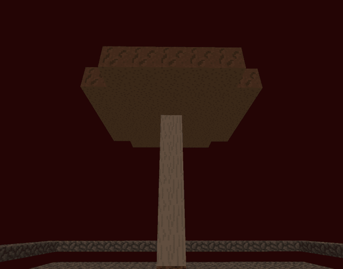 The nether's infinite darkness and space is great for growing giant mushrooms!