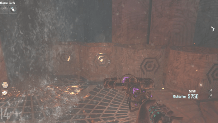 As the Candles light, you will see the flame through holes in the concrete cylinder.